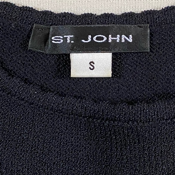 ST. JOHNS SCALLOPED EDGE KNIT TANK TOP BLACK, WOMEN SIZE S - Picture 5 of 11